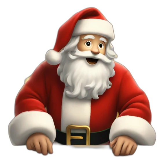 father christmas gambling sticker