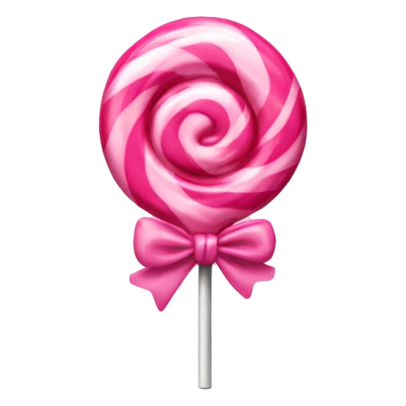 pink lollipop with bow at the bottom  sticker