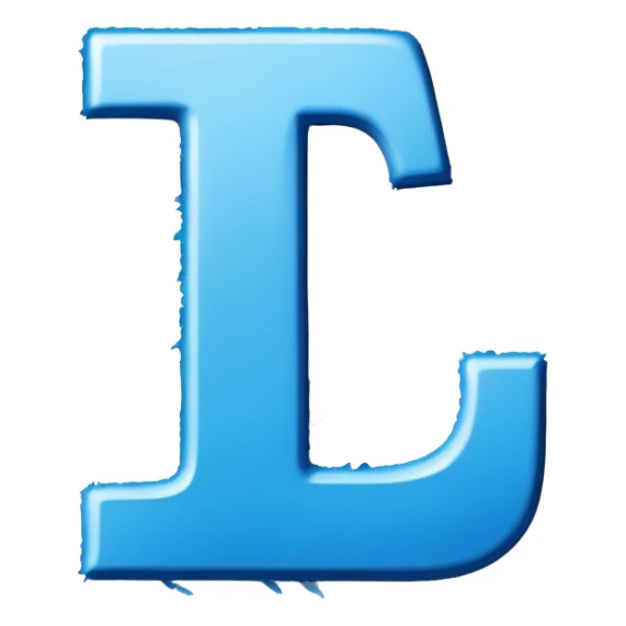 In blue Graffiti the letter L sticker