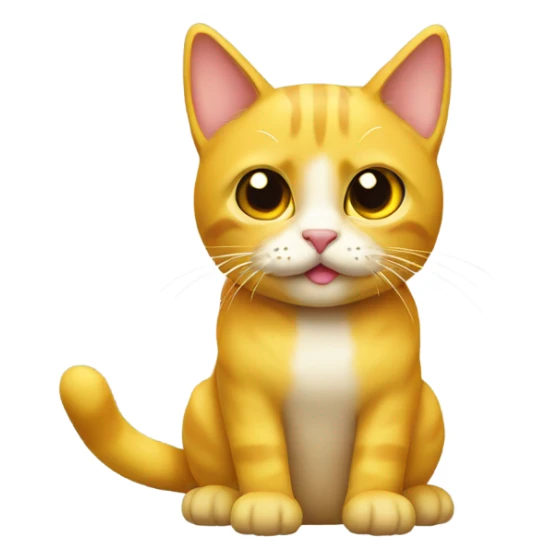 Un gato amarillo con un lazo  sticker