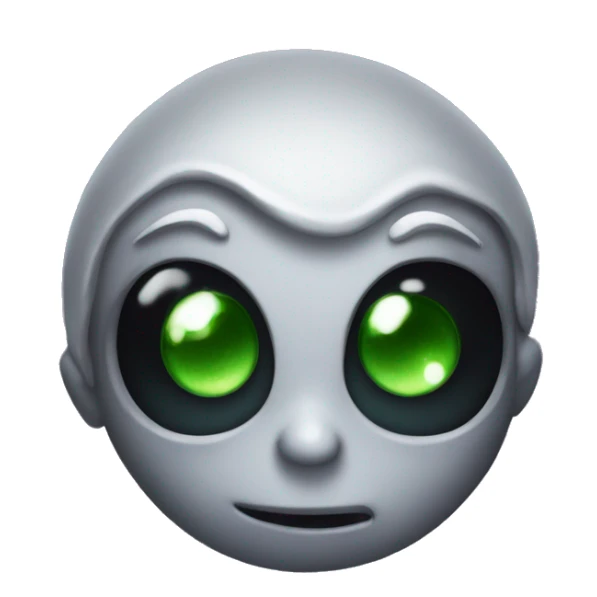 curious alien emoji with sparkles emoji sticker