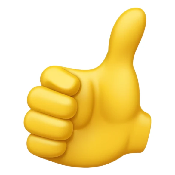thumbs up emoji with two thumbs facing outwards  sticker