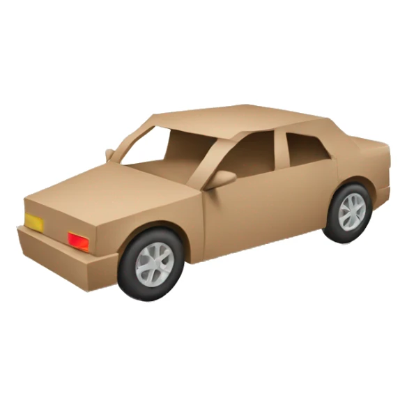 Cardboard car sticker