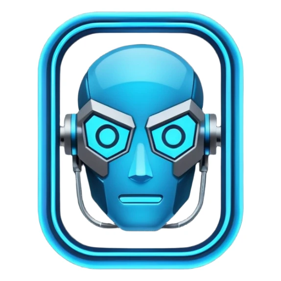 neon cyberpunk-themed icon representing ingenuity sticker