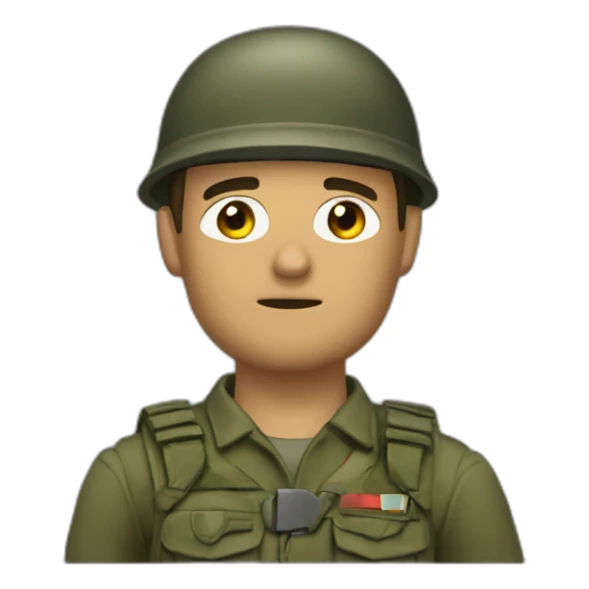 Soldado saludando sticker