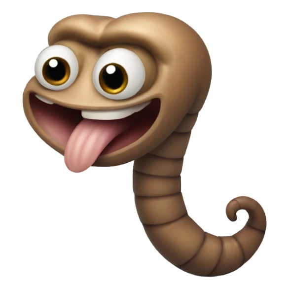 worm with the face of a monkey sticker