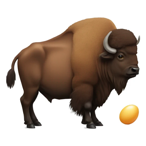 european bison holding an egg sticker