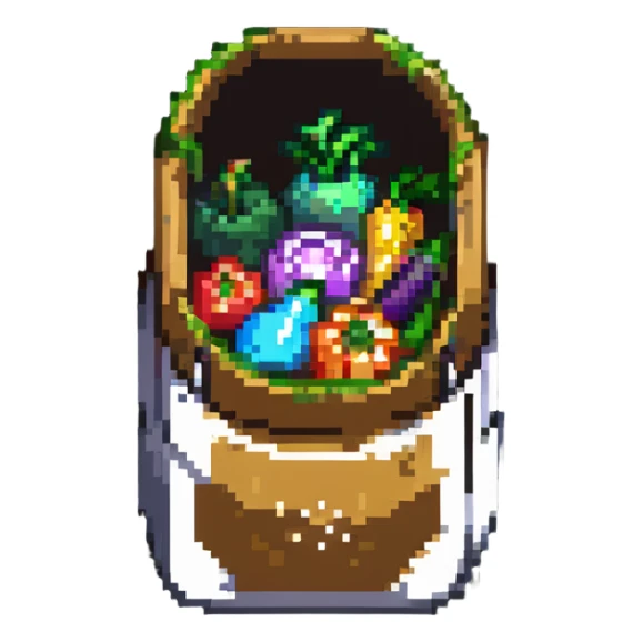 a bag of vegetables sticker