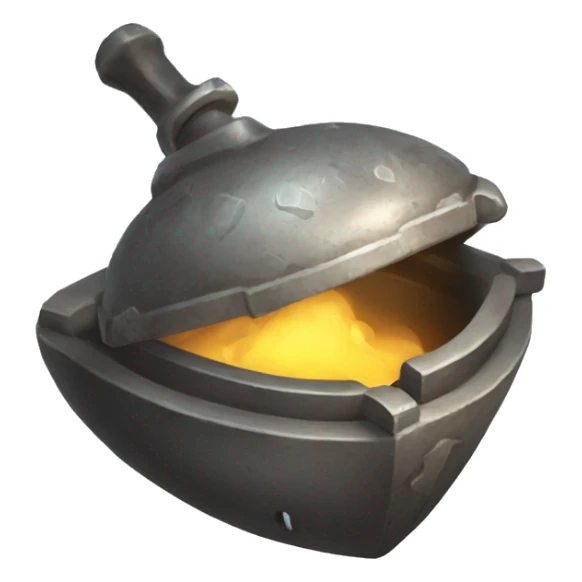 a magical artifact (an old iron with smoke) sticker