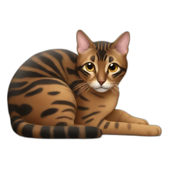 Man-with-dark-hair-with-bengal-cat sticker