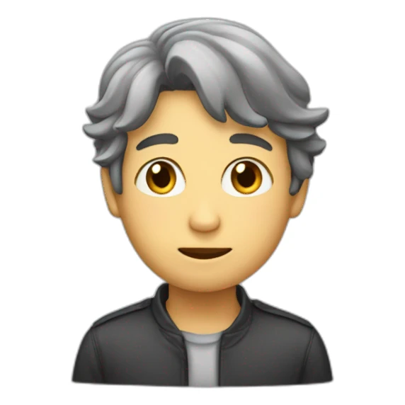 Garçon pensife sticker