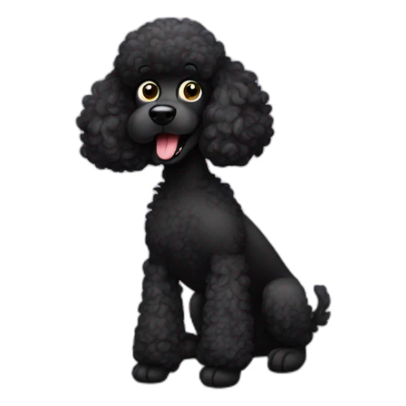 black poodle farts sticker