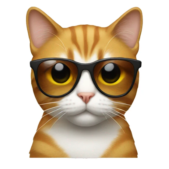 Cat with sunglasses sticker