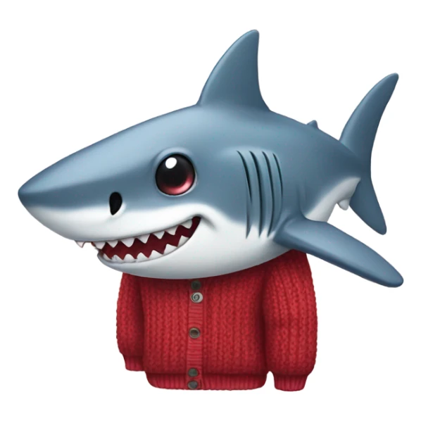 Shark in a sweater sticker
