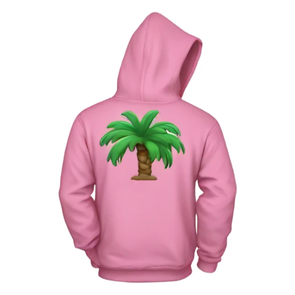Pink puff palm hoodie  sticker