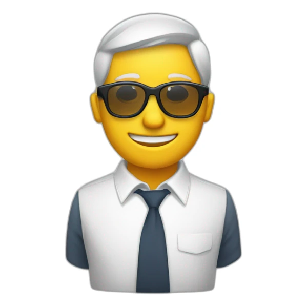 calvo con gafas y color trigueño sticker