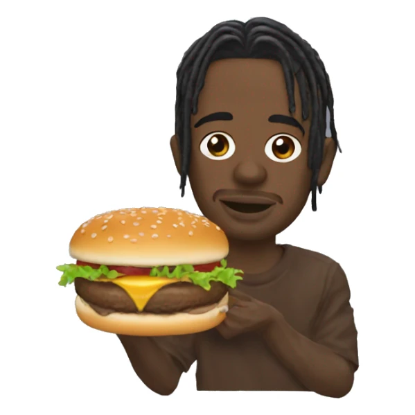 Travis Scott qui mange un Big Mac  sticker