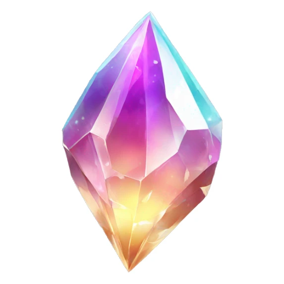 Shiny sparkly colorful crystal gem shard sticker