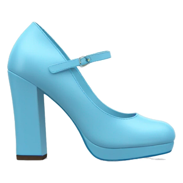 Baby blue chunky heel sticker