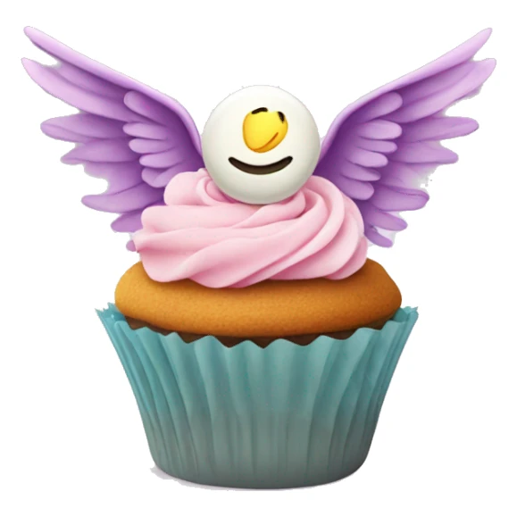 Cupcake with angel wings  sticker