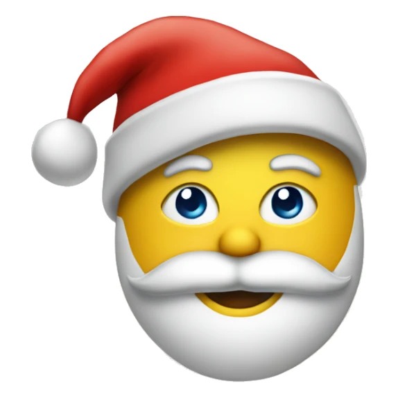 Emoji with Santa hat on sticker