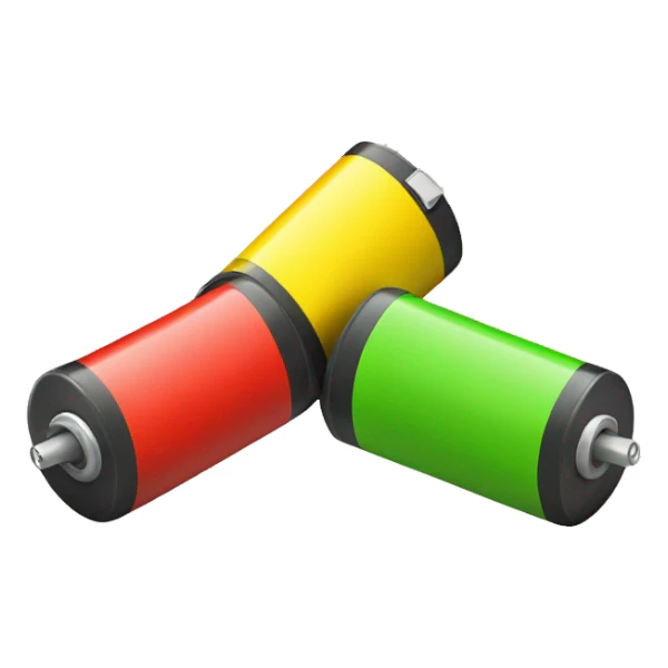 green battery red battery and yellow battery sticker