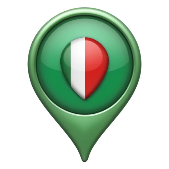 location pin Italy green sticker
