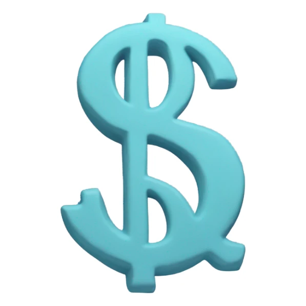 A clay money blue pastel sticker