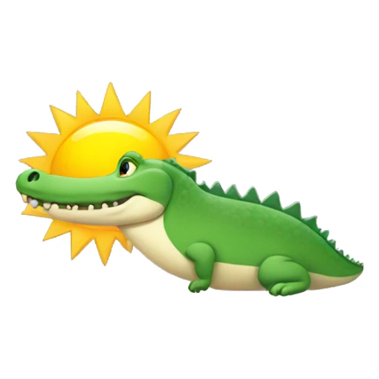 chrocodile with sun sticker