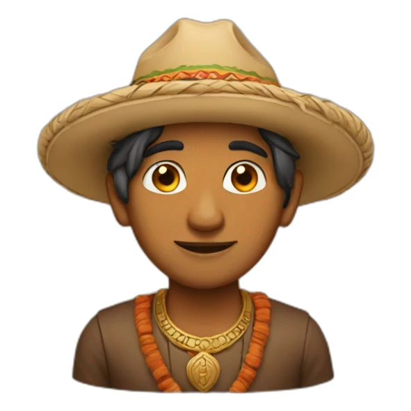 Indian wearing a hat sticker