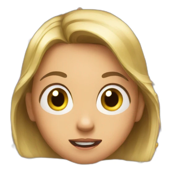 the girl is surprised sticker