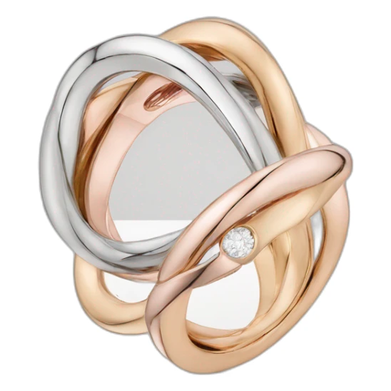 Cartier Trinity ring gold rose gold white gold sticker