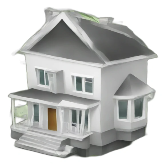 real estate with money sticker