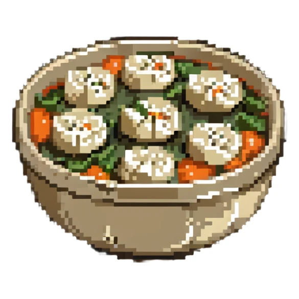 dumplings in bowl sticker