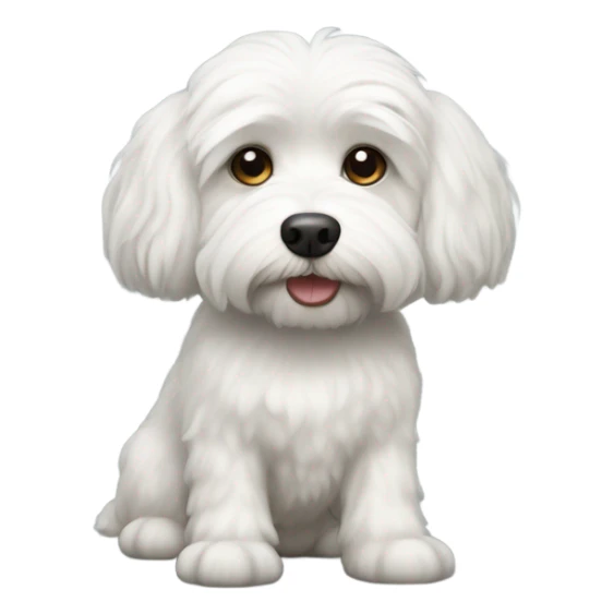 White male havanise dog sticker