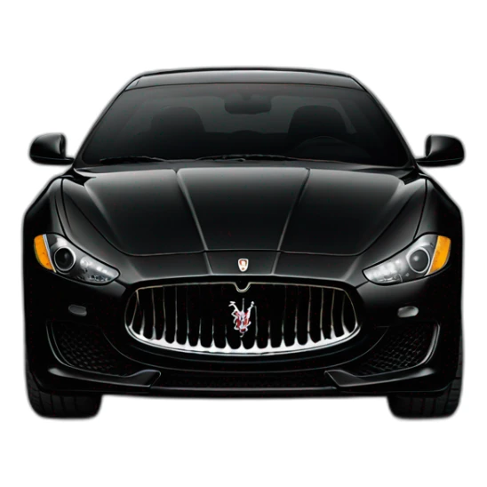 black color maserati sticker