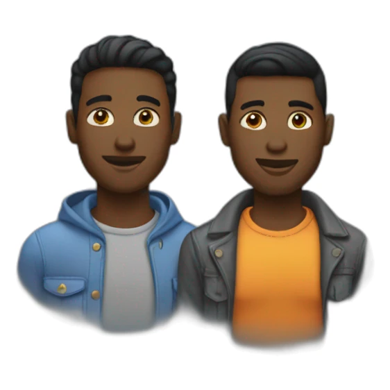 black-gay-man-couple sticker
