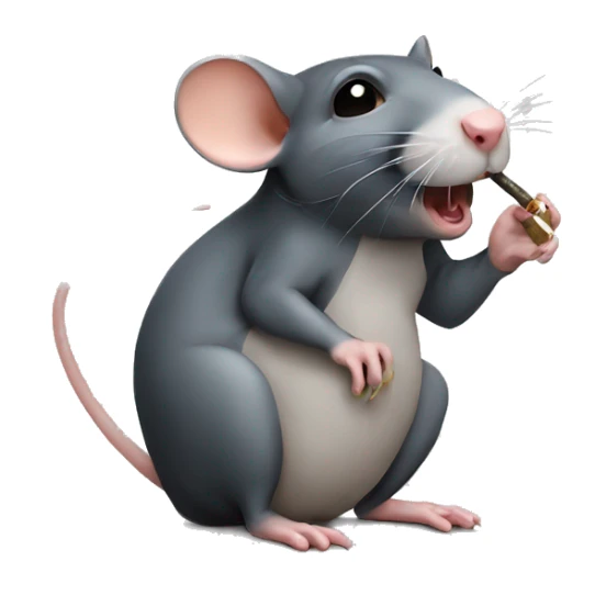 Rat smoking  sticker