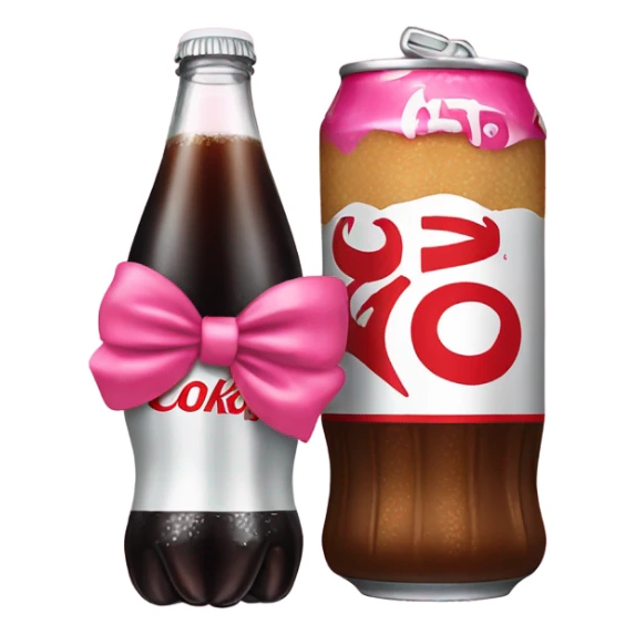 Diet Coke with pink bow sticker
