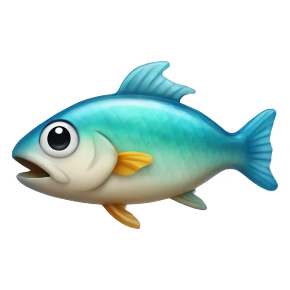 Fish with plastic water bottly in tummy sticker