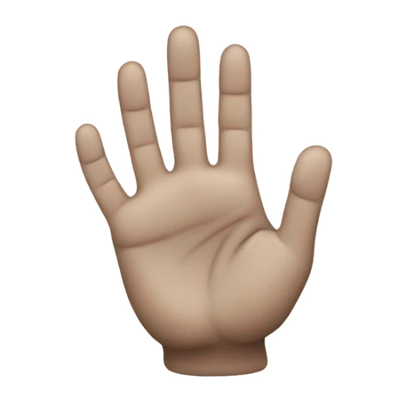 A hand which shows 4 fingers sticker