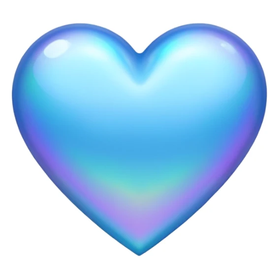 blue heart with a holographic effect sticker