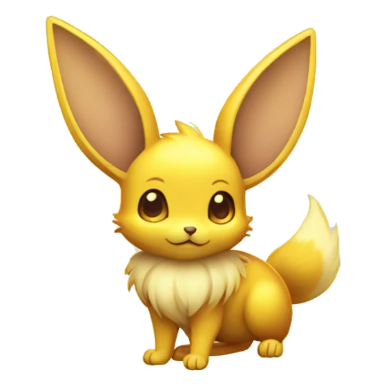 Shiny Colorful Yellow Electric Mouse Eevee sticker