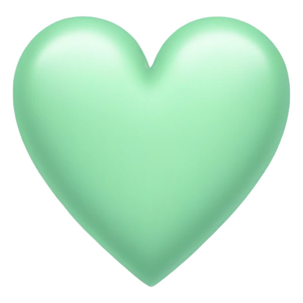pastel green heart sticker