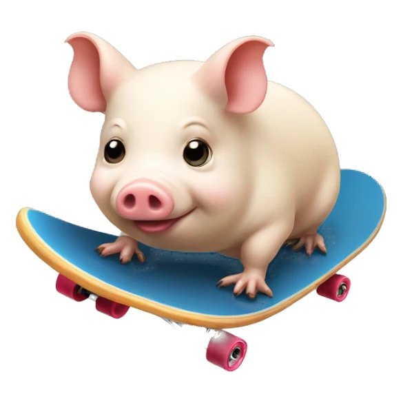 A gunea pig riding a skate board sticker