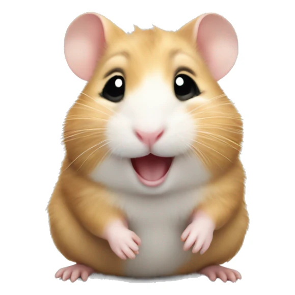happy baby hamster sticker
