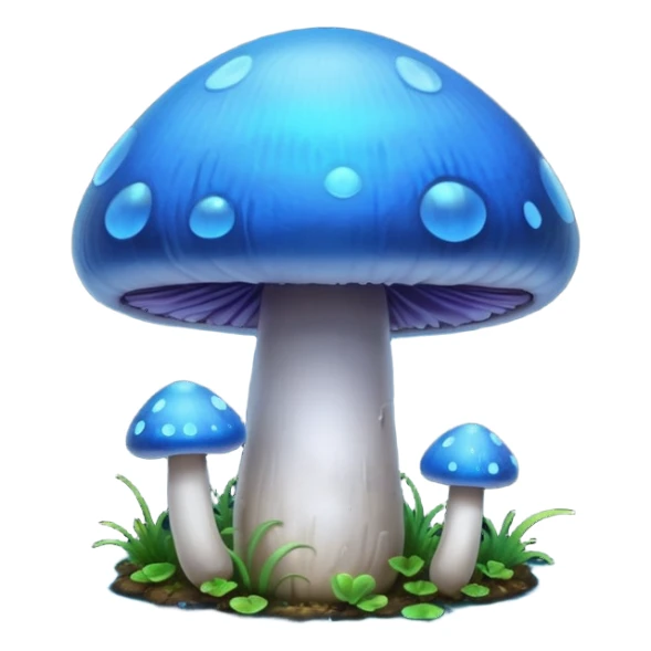 Bioluminescent glowing born blue mushroom sticker