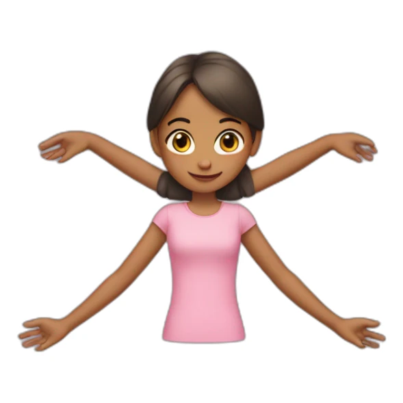 girl with multiples arms sticker