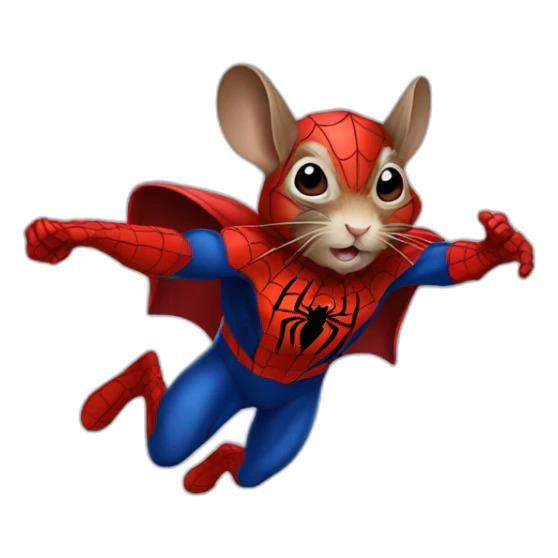 degu spiderman landing sticker