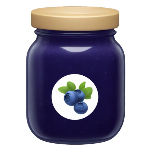 blueberry jam in a plain jar aesthetic sticker